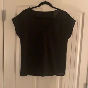 Lace VNeck Blouse Black